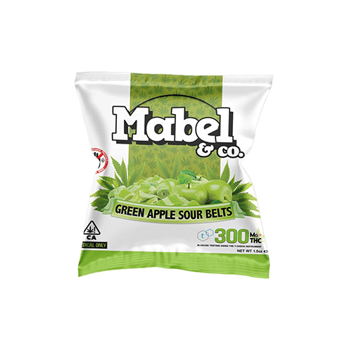 MABEL – GREEN APPLE SOUR BELTS 300MG